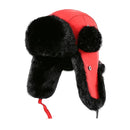 Russia Winter Real Rabbit Fur Bomber Hat Men Outdoor Warm Windproof