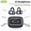 HTC NE54 Bluetooth 6.0 Earphones with AI Translation & LCD Display