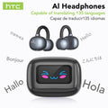 HTC NE54 Bluetooth 6.0 Earphones with AI Translation & LCD Display