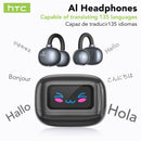 HTC NE54 Bluetooth 6.0 Earphones with AI Translation & LCD Display