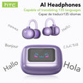 HTC NE54 Bluetooth 6.0 Earphones with AI Translation & LCD Display