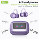 HTC NE54 Bluetooth 6.0 Earphones with AI Translation & LCD Display