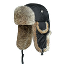 Russia Winter Real Rabbit Fur Bomber Hat Men Outdoor Warm Windproof