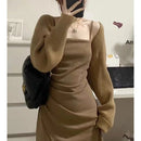 French Style Short Knitted Cardigan for Women – Batwing Sleeves, Polo Collar