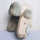 Russia Winter Real Rabbit Fur Bomber Hat Men Outdoor Warm Windproof
