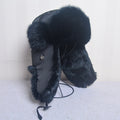 Russia Winter Real Rabbit Fur Bomber Hat Men Outdoor Warm Windproof